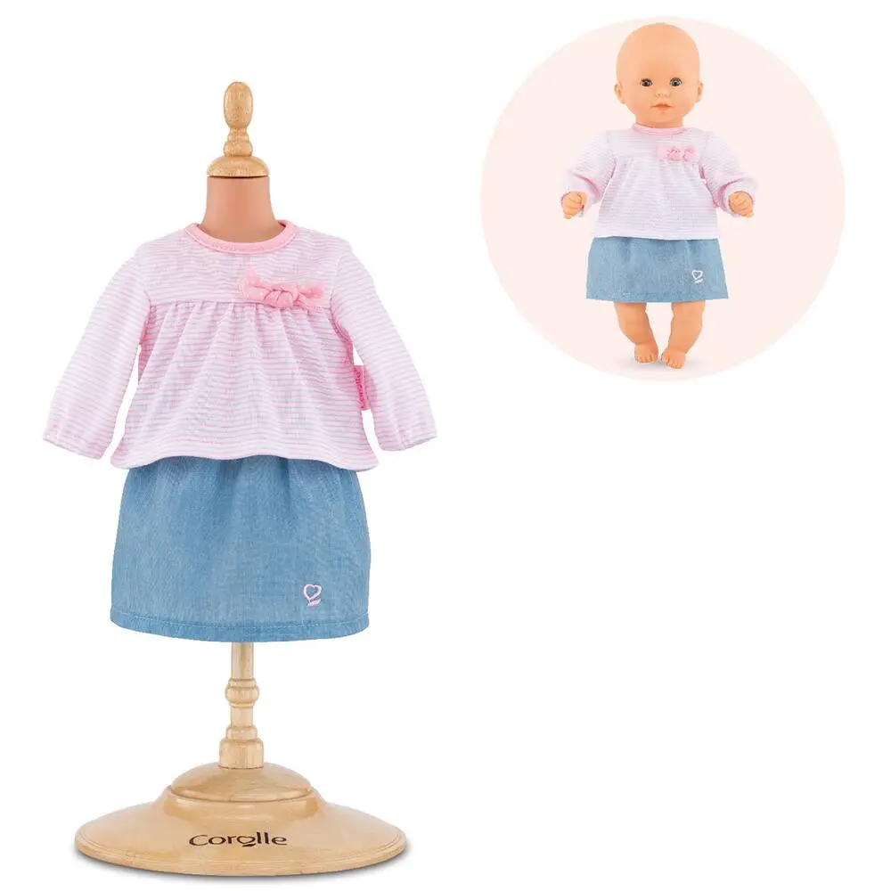 BB30 TOP & JUPE POUR BEBE 30 CM COROLLE VETEMENTS