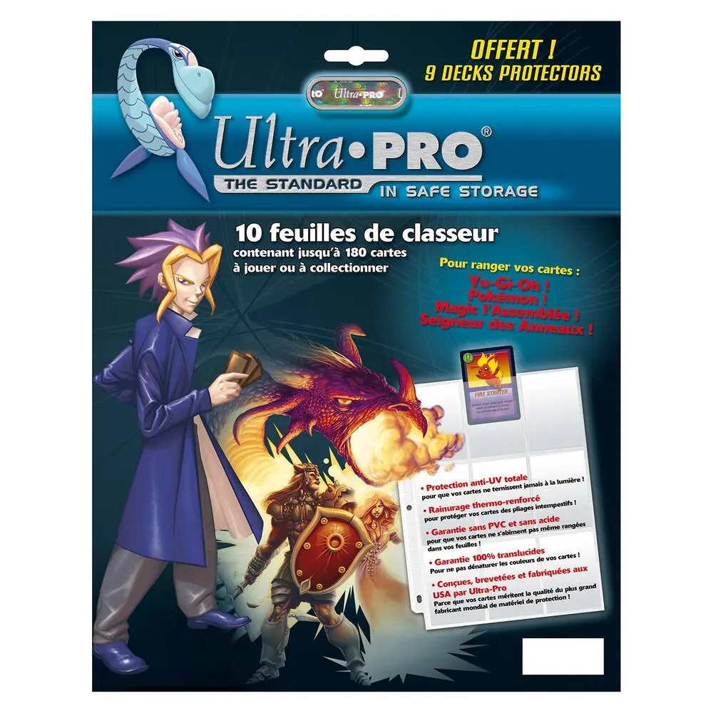 10 FEUILLES DE CLASSEUR ULTRA PRO