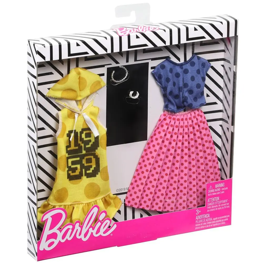 2 TENUES BARBIE POIS