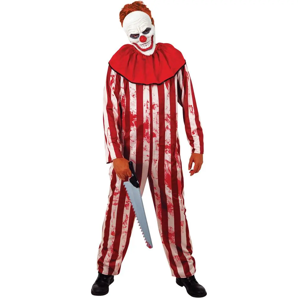 DÃGUISEMENT ADULTE CLOWN RAYÃ ROUGE ET BLANC