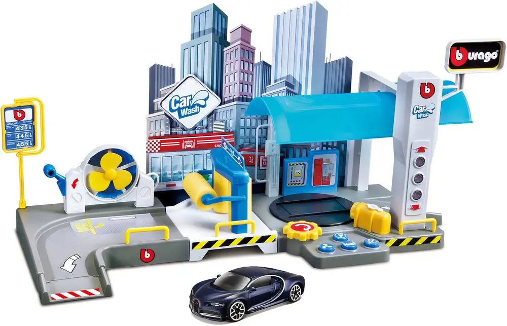 1/43 COLLECTION CITY - STATION DE LAVAGE + 1 VÃHICULE STREET FIRE