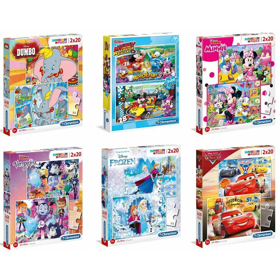 2 PUZZLES SUPERCOLOR DE 20 PIÃCES