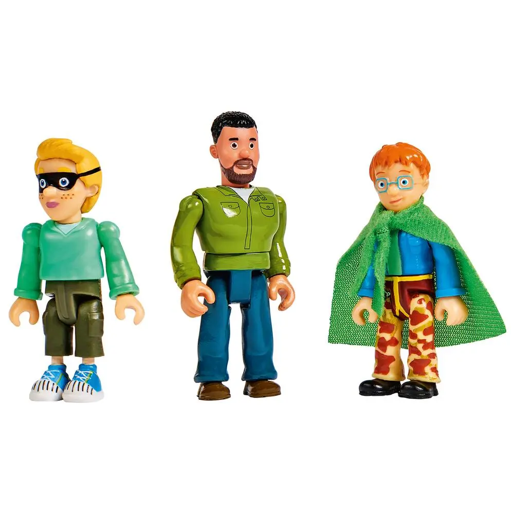 3 FIGURINES POLICE 7,5 CM - SAM LE POMPIER