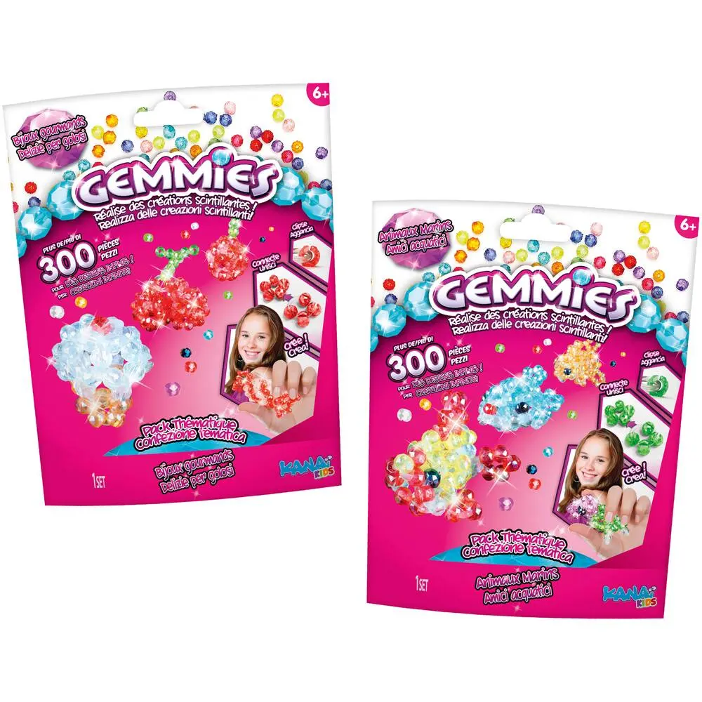 GEMMIES PACK THEMATIQUE 4 CREATIONS - SET DE 300 GEMS