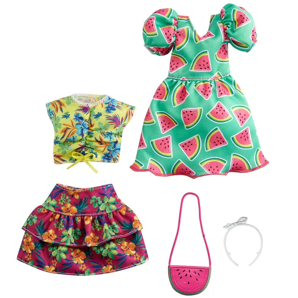 2 TENUES BARBIE - PASTEQUE