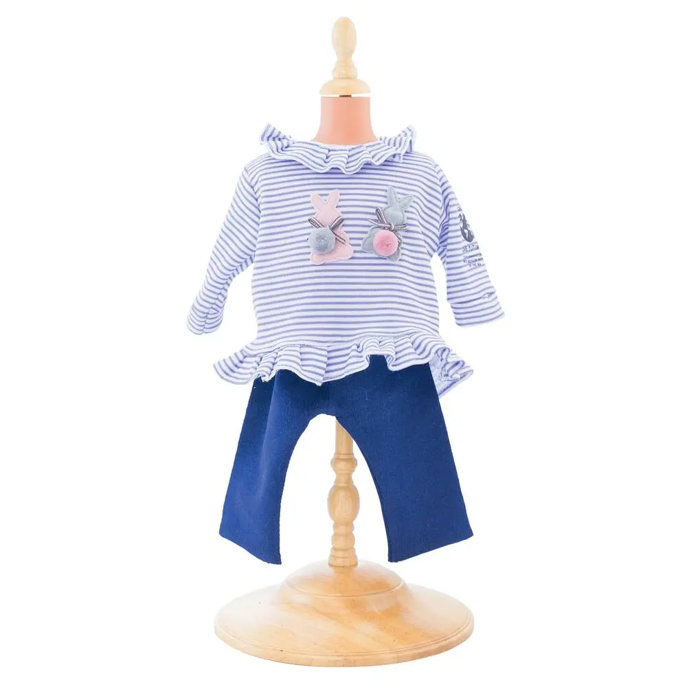 VETEMENT POUPEE 42 CM ENSEMBLE BLOUSE LAPINS ET LEGGINS - ONE WORLD ONE FUTURE