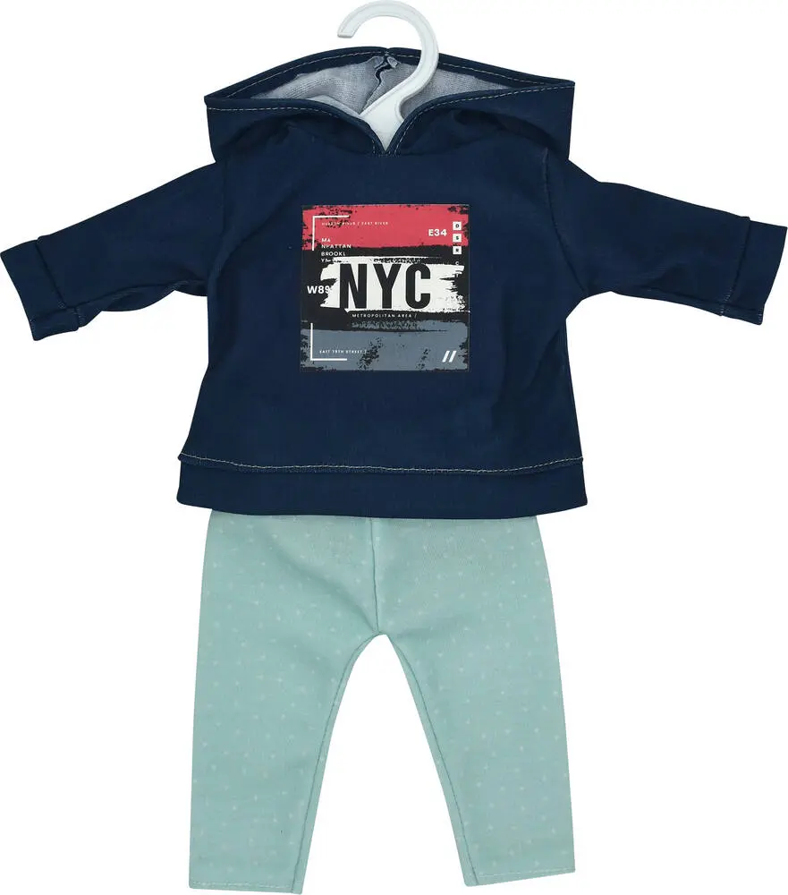 VETEMENT POUPEE 42 CM ENSEMBLE SWEAT NYC ET JEAN - ONE WORLD ONE FUTURE