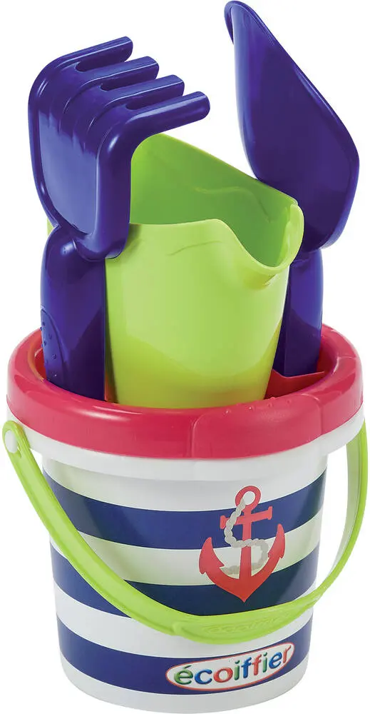 PLAGE - SEAU 12 CM DECOR MARIN GARNI