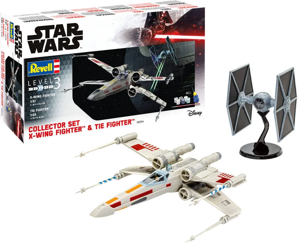 X-WING FIGHTER + TIE FIGHTER