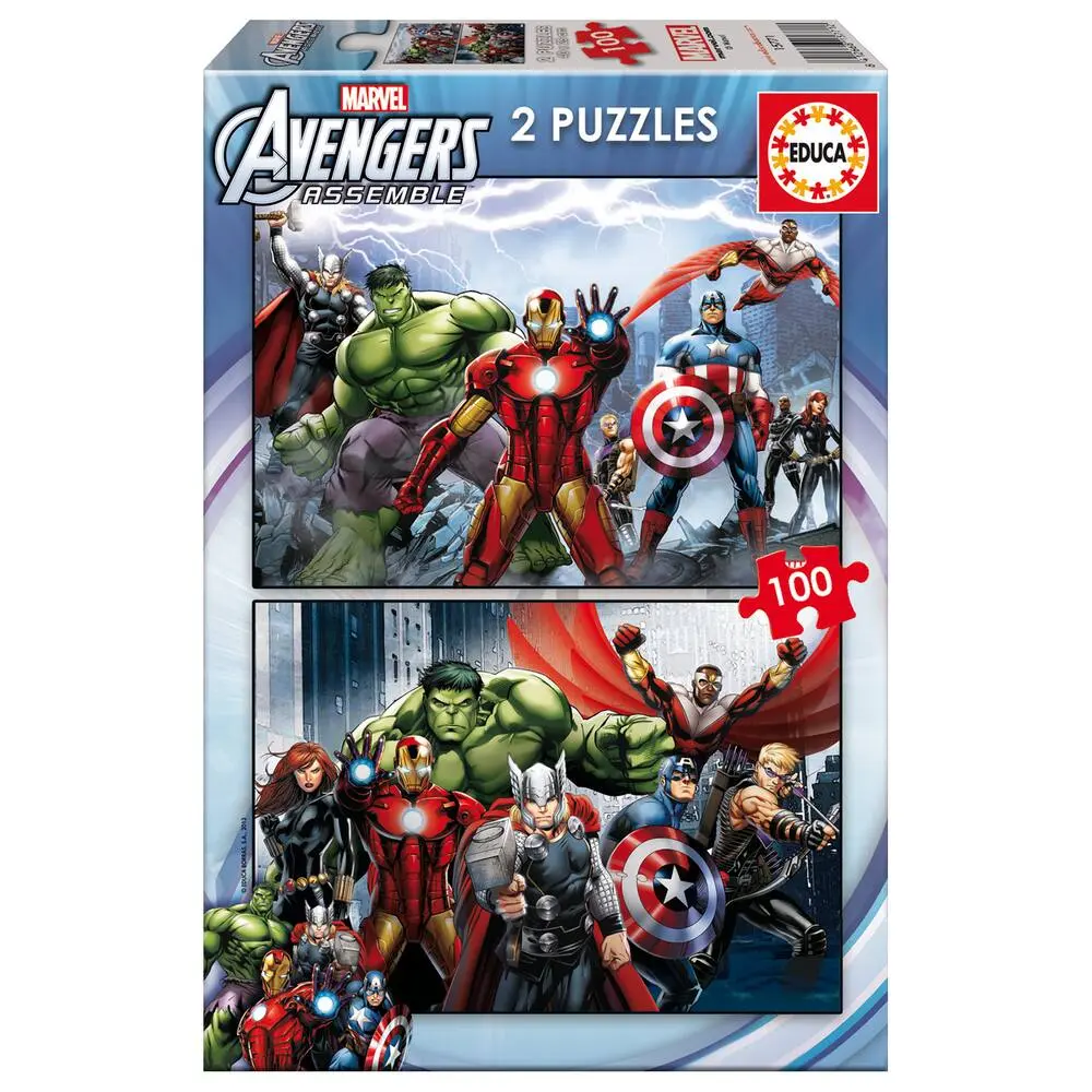 MARVEL - AVENGERS - 2 PUZZLES 100 PIECES
