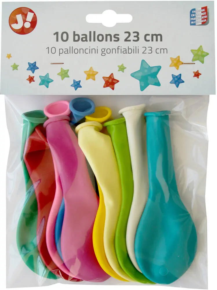 10 BALLONS DE 23 CM