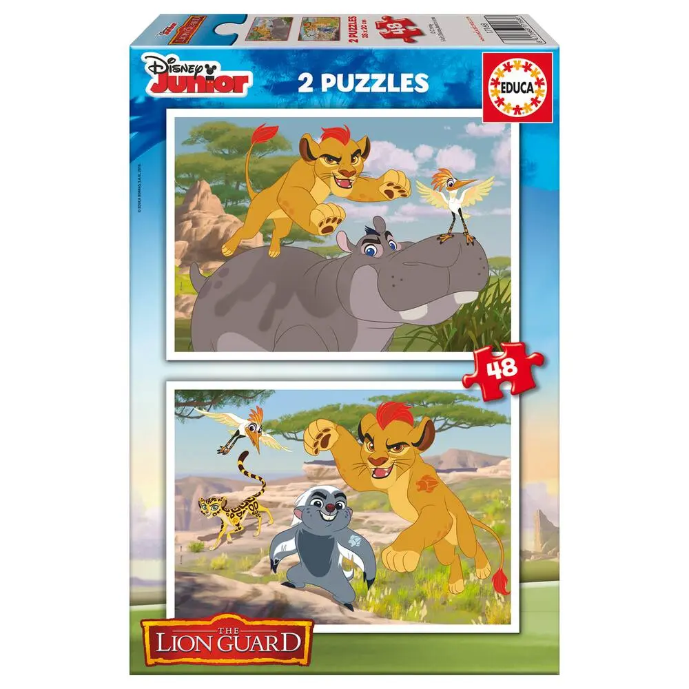 LA GARDE DU ROI LION - 2 PUZZLES DE 48 PIECES - JouéClub