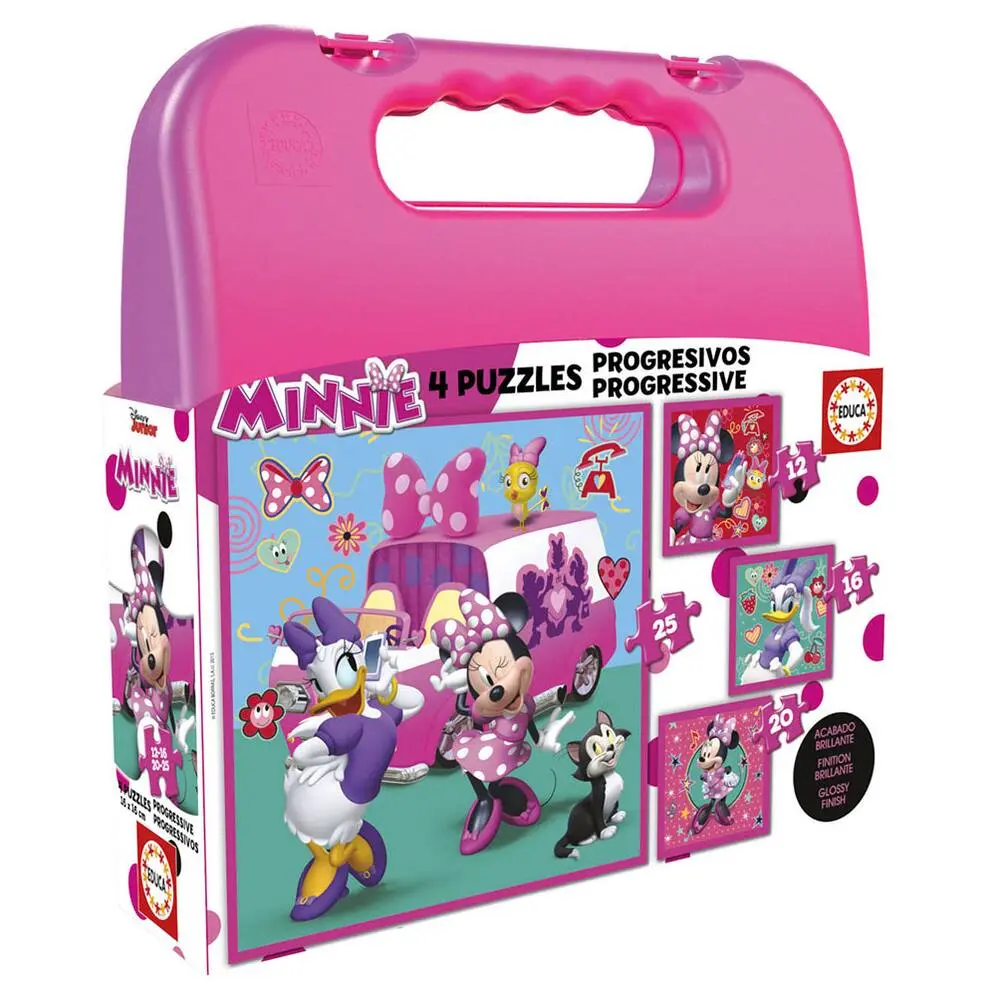 4 PUZZLES PROGRESSIF MINNIE &THE HAPPY HELPERS