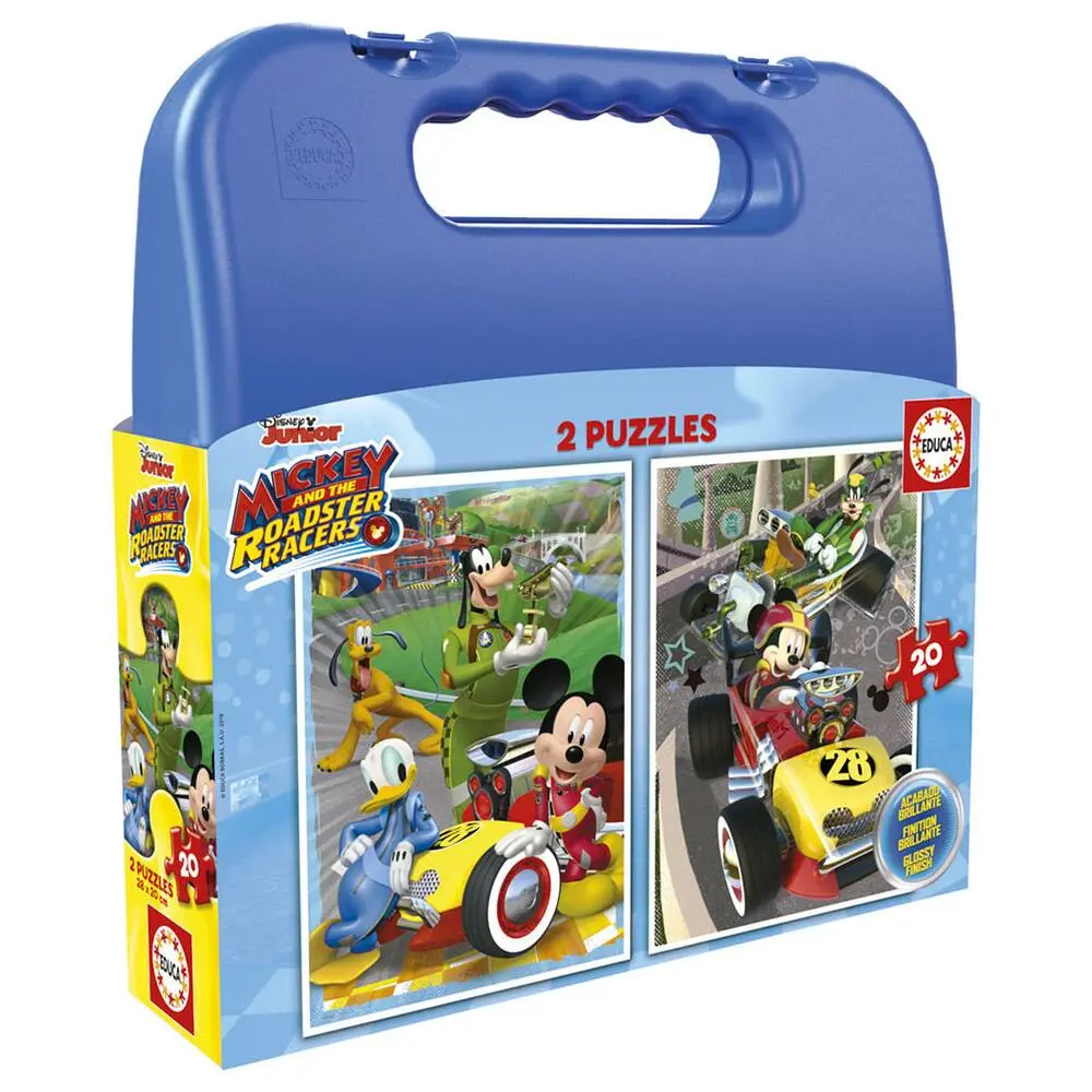2 PUZZLES 2 x 20 MICKEY TOP DÃPART