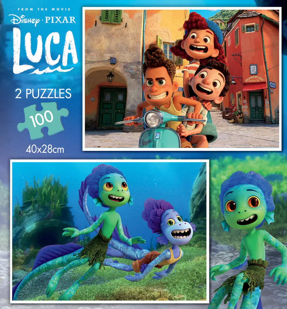 2 PUZZLES DE 100 PIECES - LUCA DISNEY