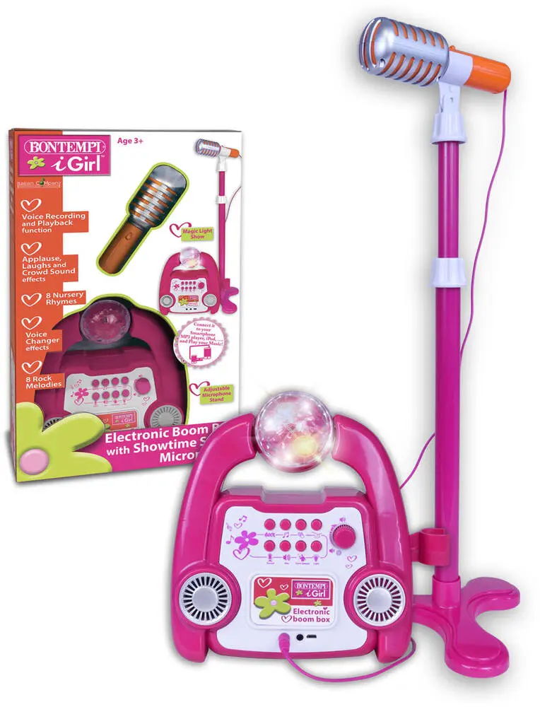BOOM BOX ÃLECTRONIQUE AVEC MICRO SUR PIED I GIRL