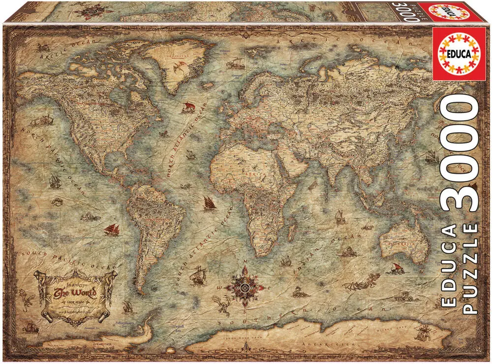 PUZZLE 3000 PIECES - CARTE DU MONDE - JouéClub