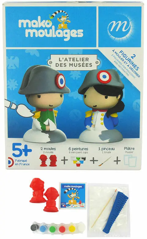 2 FIGURINES A MOULER ET A DECORER NAPOLEON ET NAPOLEONETTE -