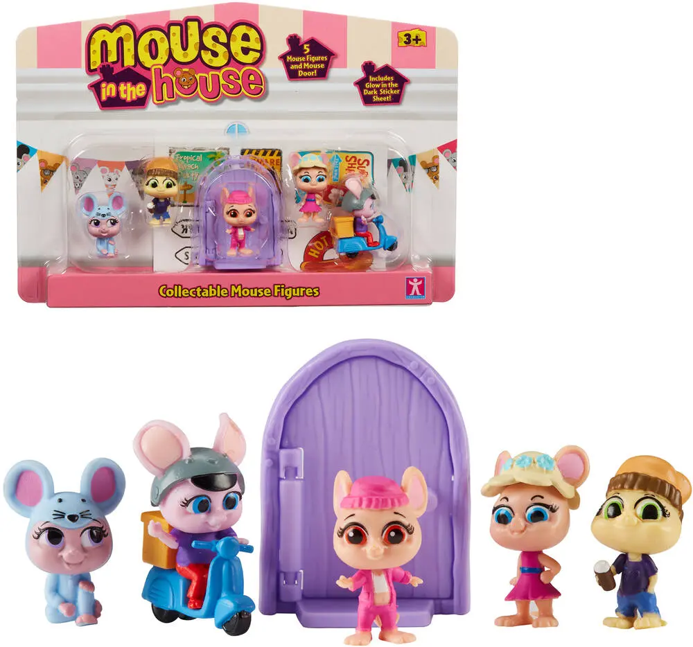 5 FIGURINES AVEC PORTE MAGIQUE ET ACCESSOIRES - MODELE 1