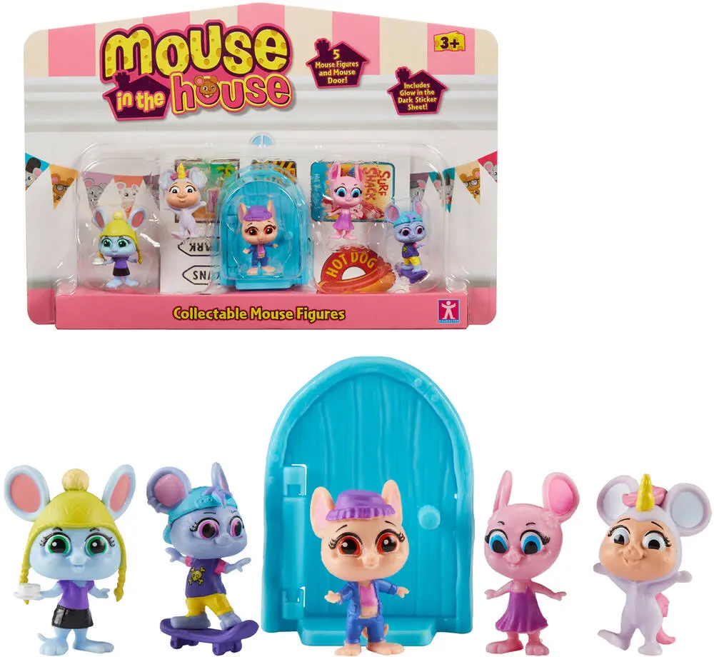 5 FIGURINES AVEC PORTE MAGIQUE ET ACCESSOIRES - MODELE 2