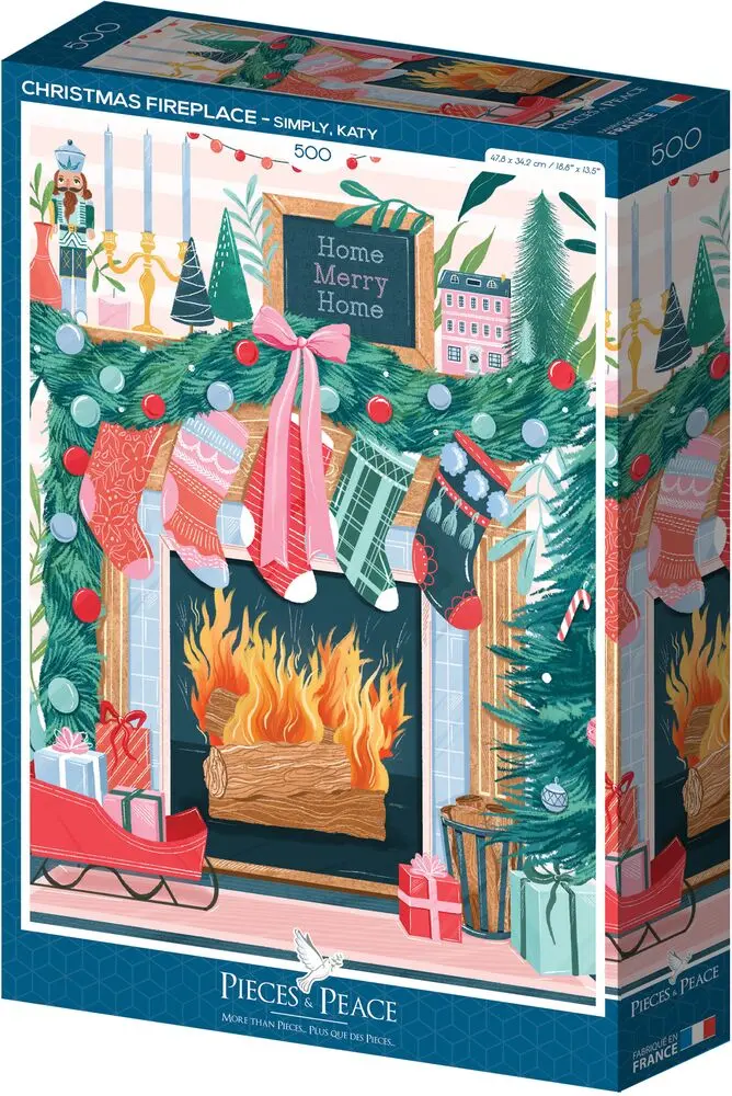 PUZZLE 500 PIECES CHRISTMAS FIREPLACE