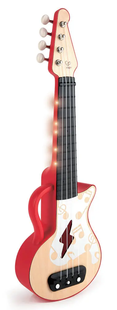 UKULELE ELECTRIQUE AVEC APPRENTISSAGE INTERACTIF - ROUGE