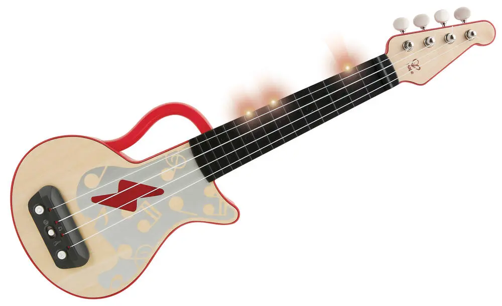 UKULELE ELECTRIQUE AVEC APPRENTISSAGE INTERACTIF - ROUGE