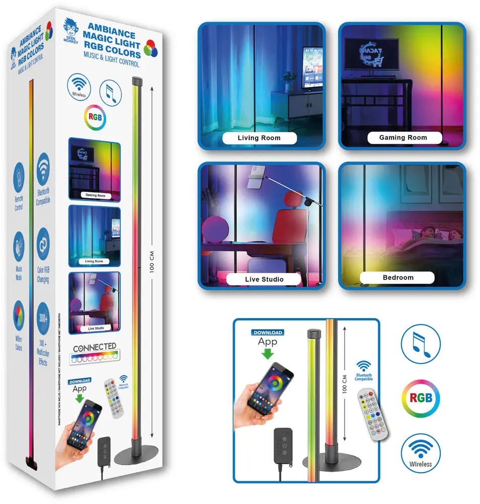 AMBIANCE MAGIC LIGHT RGB 1 METRE CONNECTE BLUETOOTH