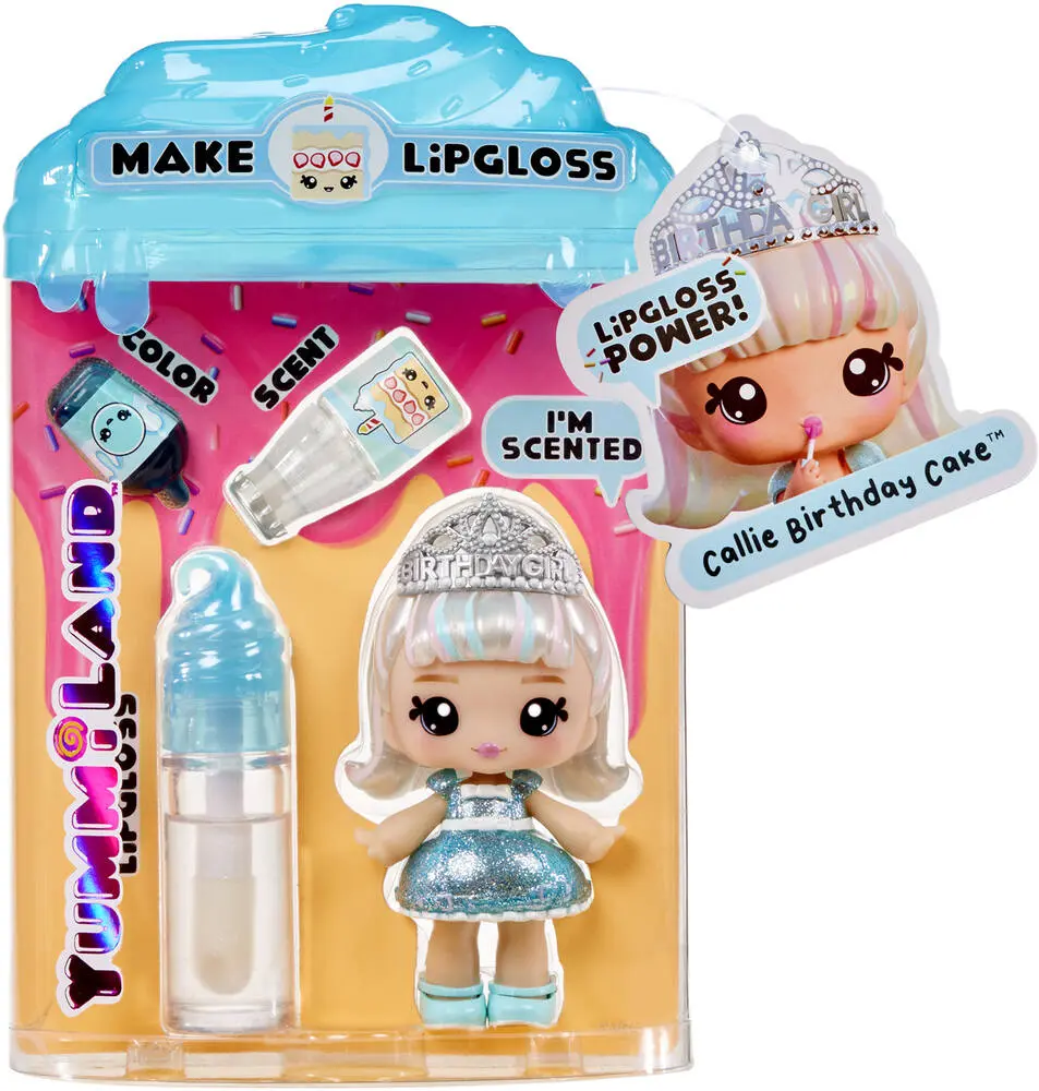 YUMMILAND - POUPEE CALLIE GATEAU D'ANNIVERSAIRE ET GLOSS