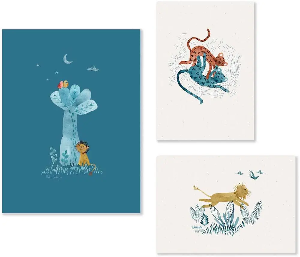 SET DE 3 AFFICHES SOUS MON BAOBAB