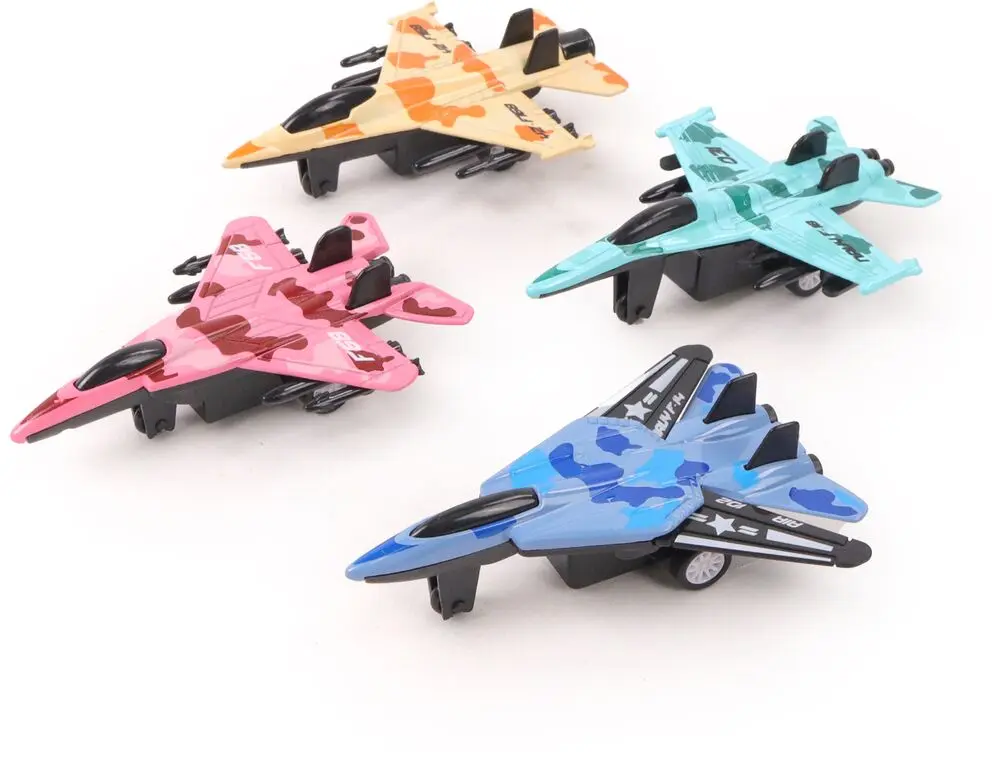 4 AVIONS METAL 10 CM A RETROFRICTION