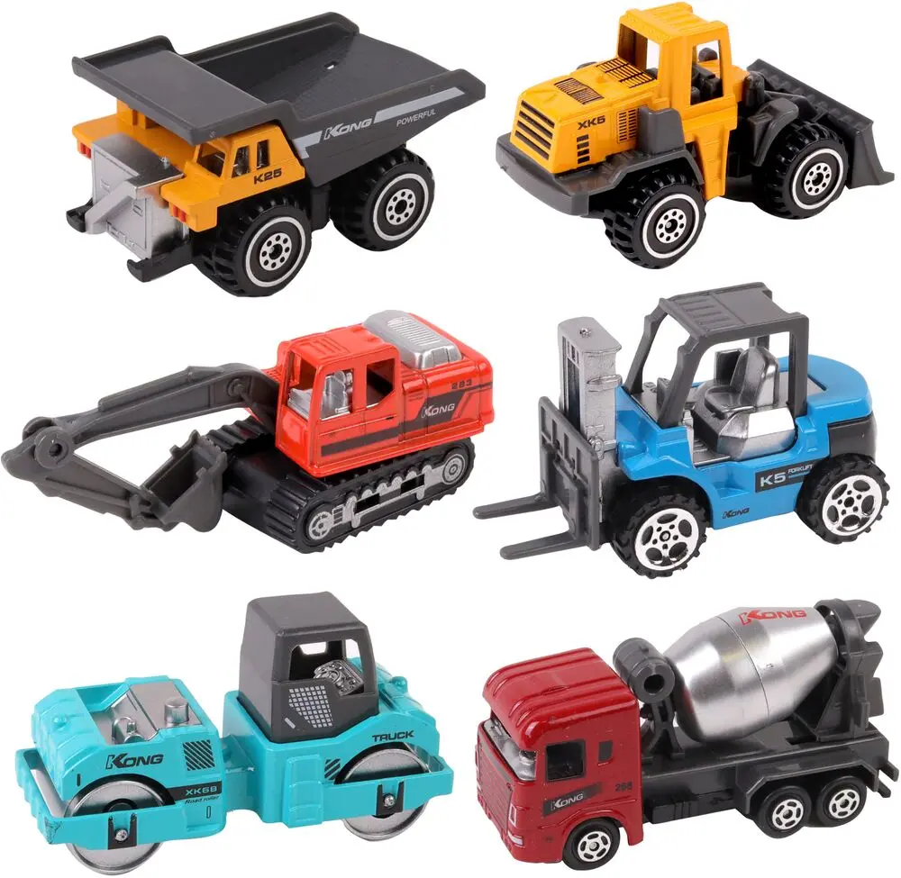ENGIN DE CHANTIER 8 CM METAL ET ROUES LIBRES