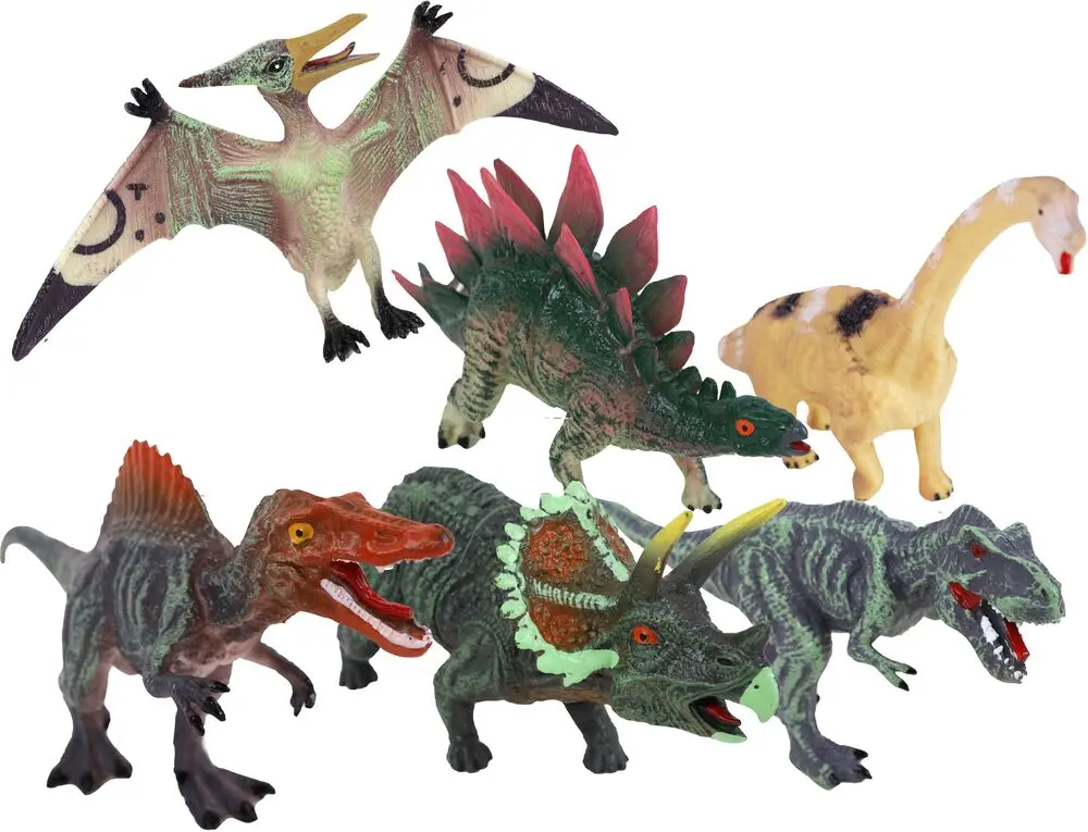 6 DINOSAURES 12 CM