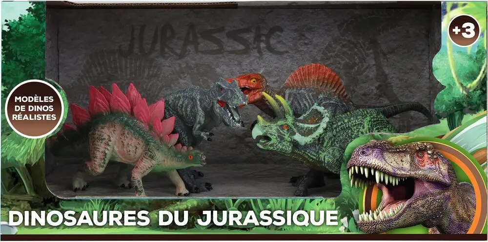 4 DINOSAURES 12 CM