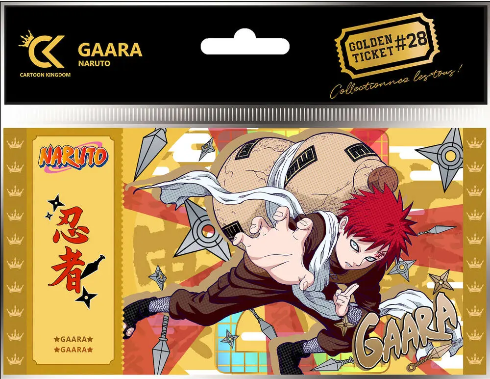 GOLDEN TICKETS - NARUTO - GAARA