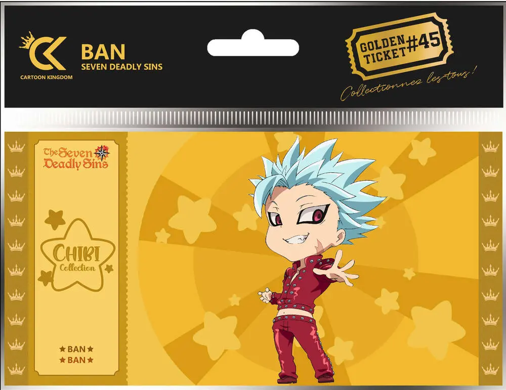 GOLDEN TICKETS : THE SEVEN DEADLY SINS - BAN - CHIBI COLLECTION