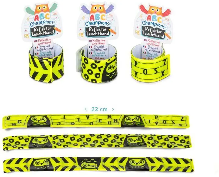 ABC CHAMPIONS BRACELET REFLECHISSANT A CLIPSER