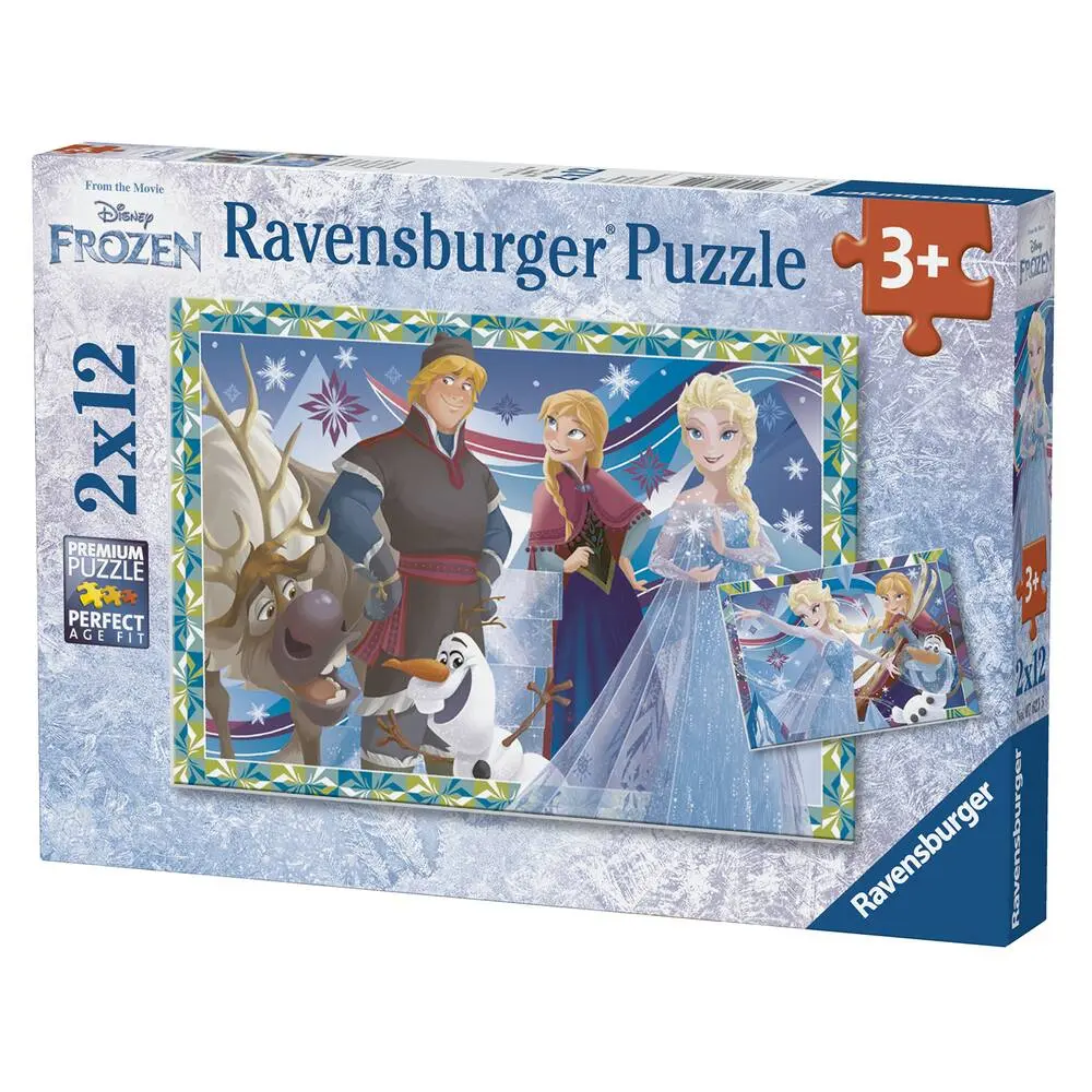 2 PUZZLES DE 12 PIECES JEUX D'HIVER - LA REINE DES NEIGES