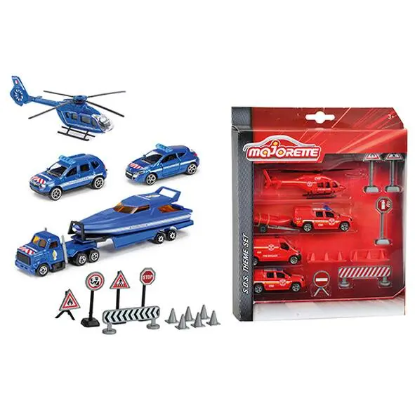VEHICULE SOS GENDARME POMPIER - MAJORETTE