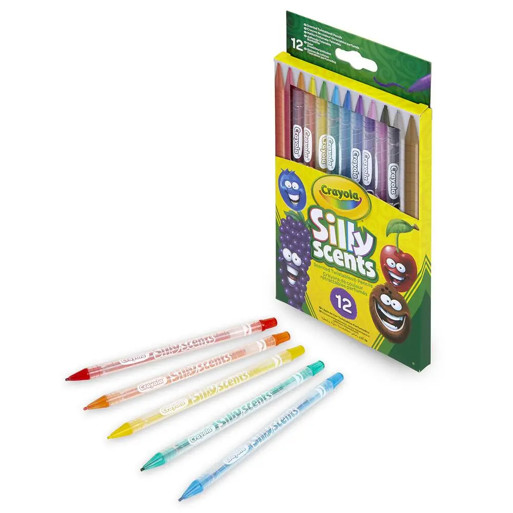 12 CRAYONS DE COULEUR RETRACTABLES PARFUMES SILLY SCENTS