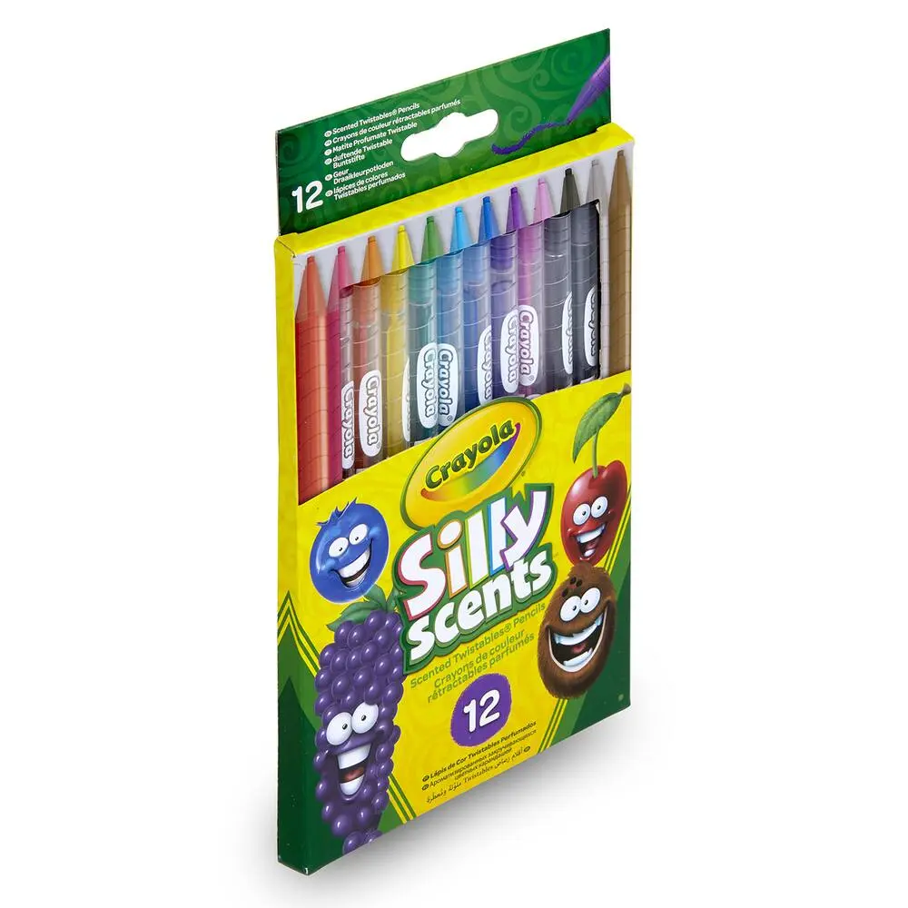 12 CRAYONS DE COULEUR RETRACTABLES PARFUMES SILLY SCENTS